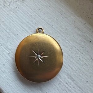Vintage gold filled star locket